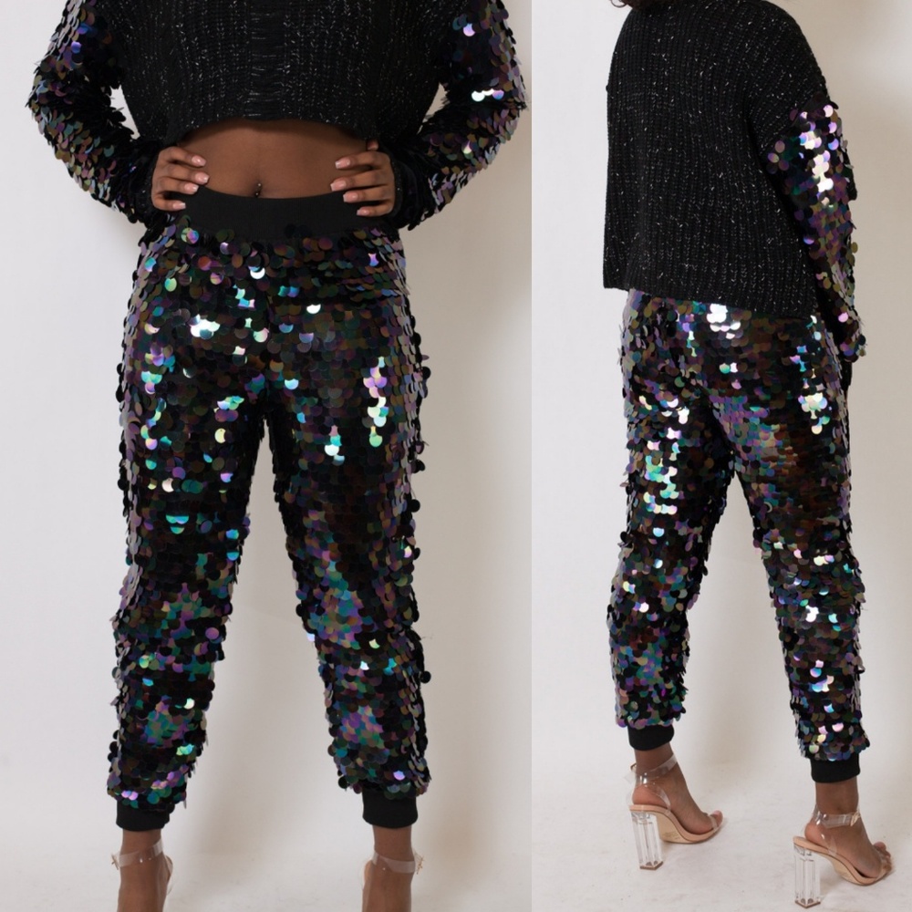 BRAND NEW SEQUIN JOGGER PANTS
